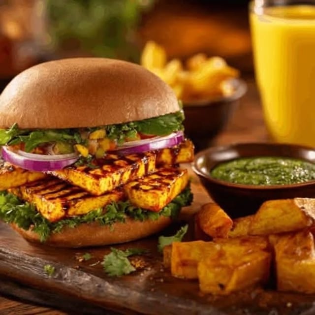Veggie Paneer Burger.